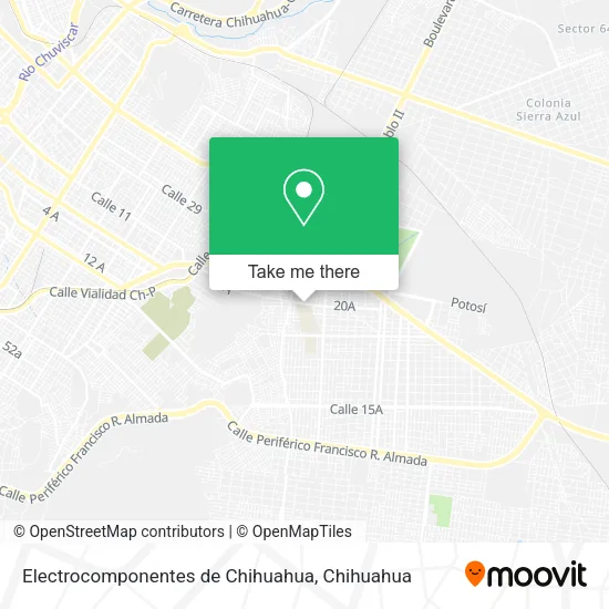 Mapa de Electrocomponentes de Chihuahua