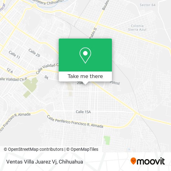 Ventas Villa Juarez Vj map