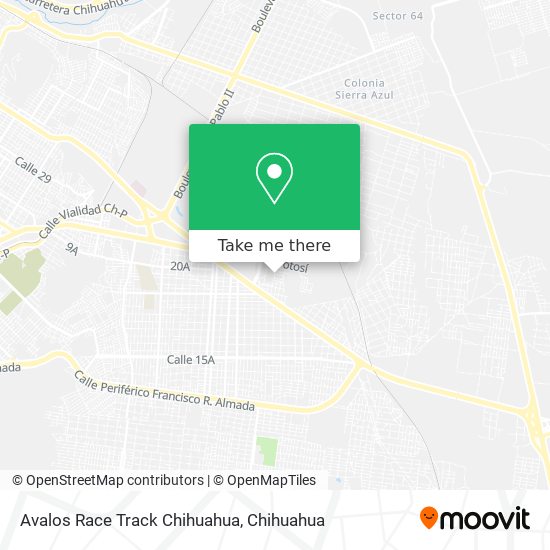 Avalos Race Track Chihuahua map