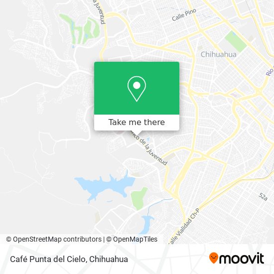 Café Punta del Cielo map