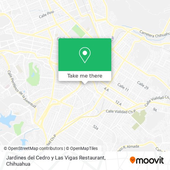 Jardines del Cedro y Las Vigas Restaurant map