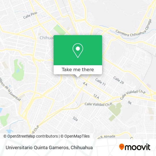 Universitario Quinta Gameros map