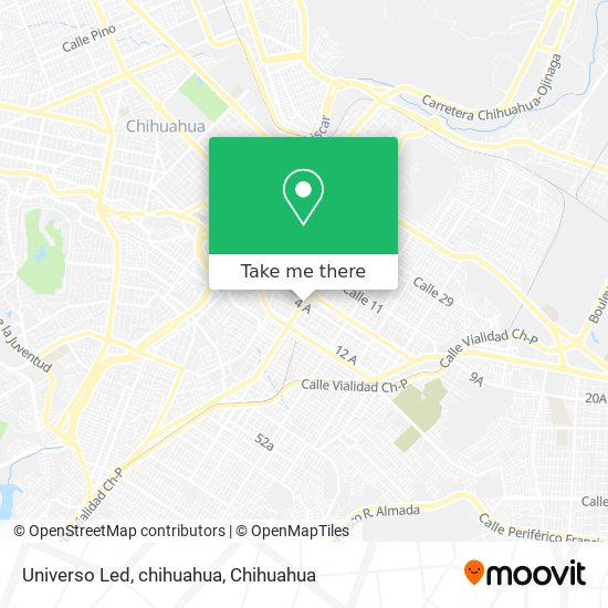 Mapa de Universo Led, chihuahua