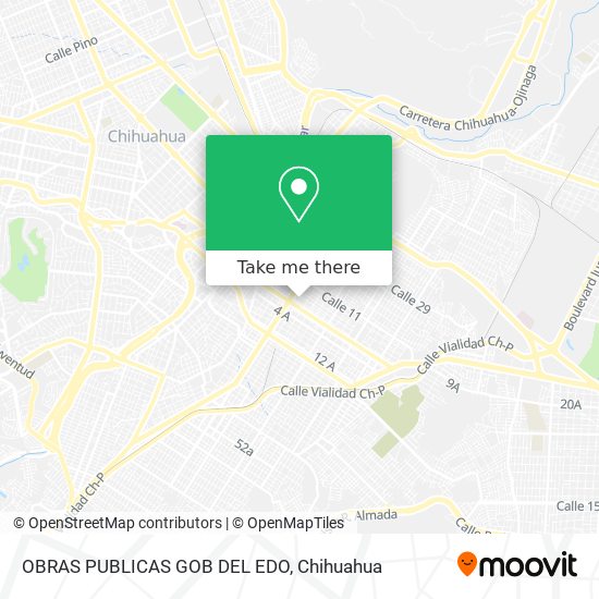 Mapa de OBRAS PUBLICAS GOB DEL EDO
