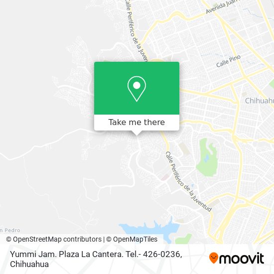 Mapa de Yummi Jam. Plaza La Cantera. Tel.- 426-0236