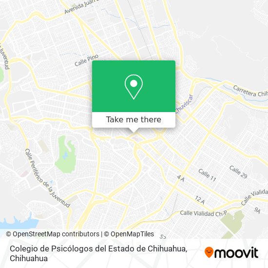 Mapa de Colegio de Psicólogos del Estado de Chihuahua