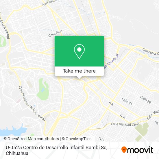 Mapa de U-0525 Centro de Desarrollo Infantil Bambi Sc