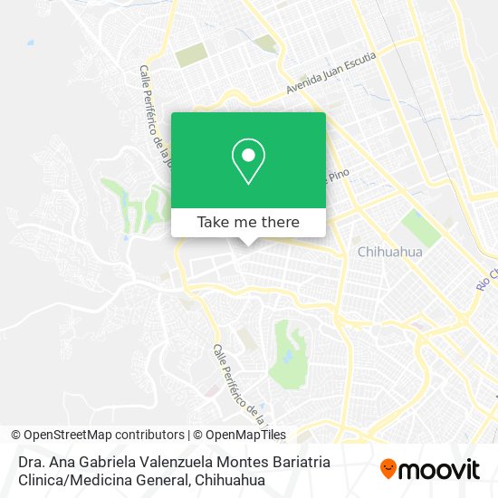 Mapa de Dra. Ana Gabriela Valenzuela Montes Bariatria Clinica / Medicina General