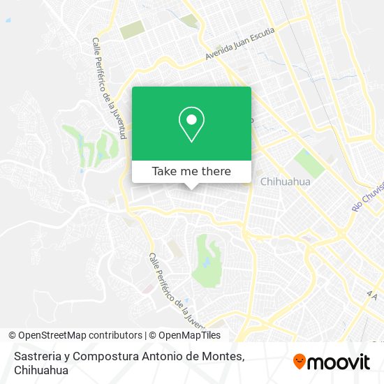 Mapa de Sastreria y Compostura Antonio de Montes