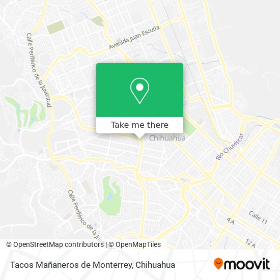 Tacos Mañaneros de Monterrey map