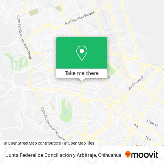 Mapa de Junta Federal de Conciliación y Arbitraje
