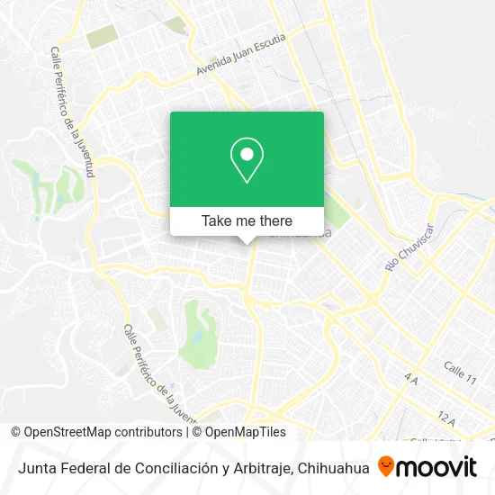 Mapa de Junta Federal de Conciliación y Arbitraje