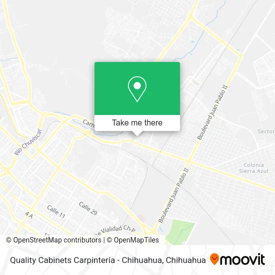 Mapa de Quality Cabinets Carpintería - Chihuahua