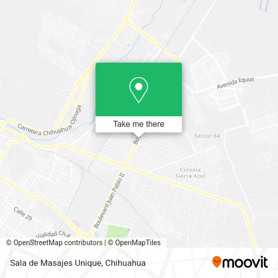 Mapa de Sala de Masajes Unique