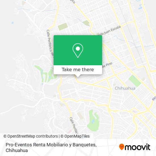 Mapa de Pro-Eventos Renta Mobiliario y Banquetes