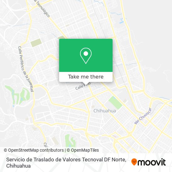 Servicio de Traslado de Valores Tecnoval DF Norte map