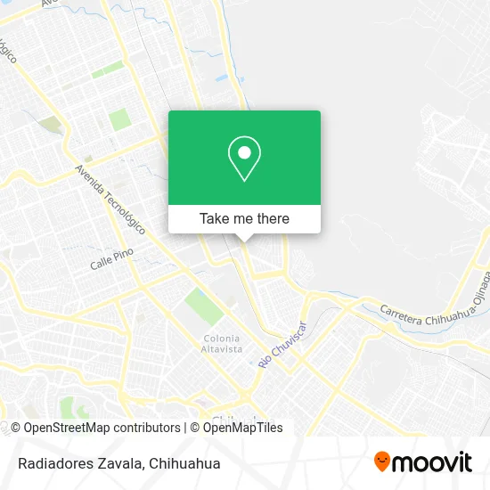Radiadores Zavala map