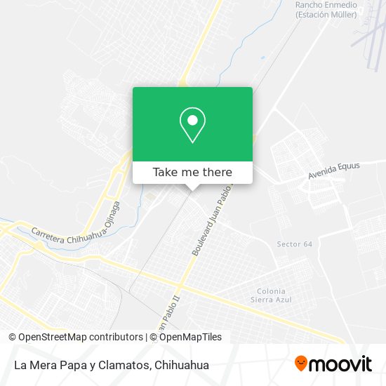 Mapa de La Mera Papa y Clamatos