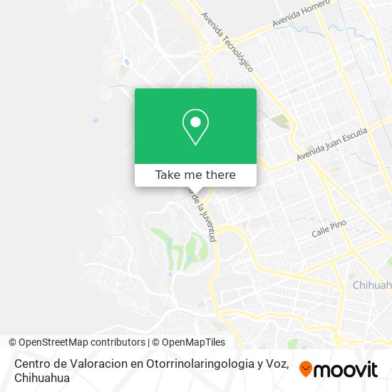 Mapa de Centro de Valoracion en Otorrinolaringologia y Voz