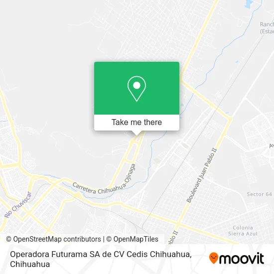Mapa de Operadora Futurama SA de CV Cedis Chihuahua