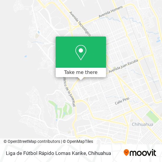 Liga de Fútbol Rápido Lomas Karike map