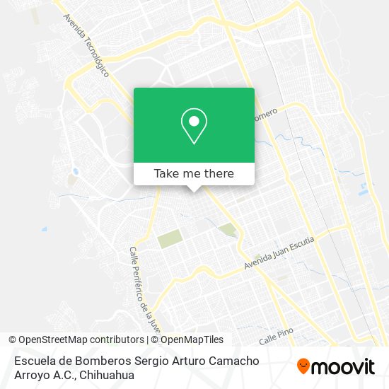 Escuela de Bomberos Sergio Arturo Camacho Arroyo A.C. map