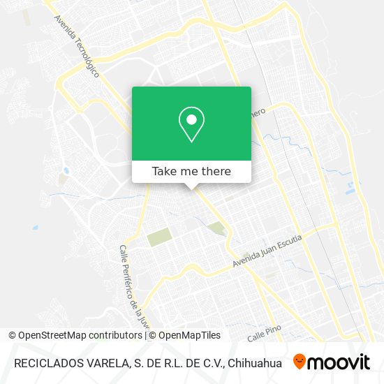 RECICLADOS VARELA, S. DE R.L. DE C.V. map