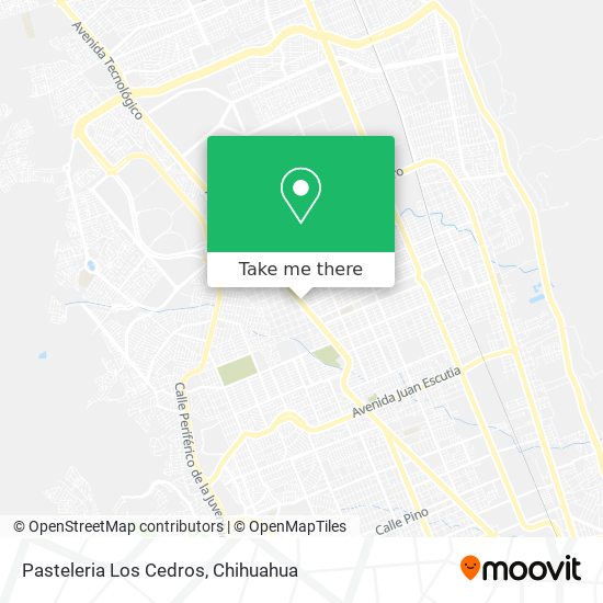 Pasteleria Los Cedros map