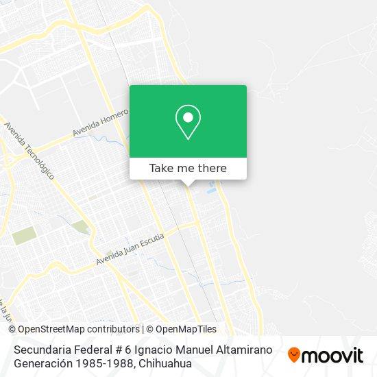 Secundaria Federal # 6 Ignacio Manuel Altamirano Generación 1985-1988 map