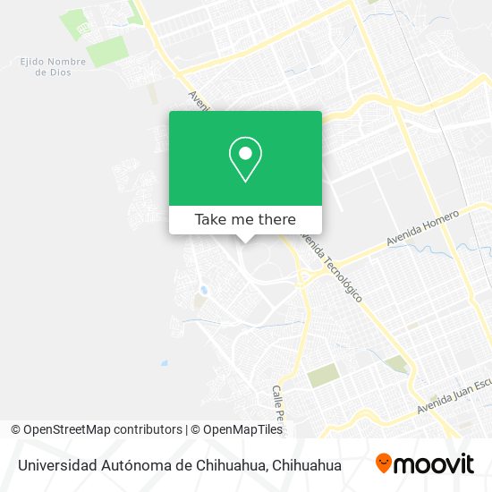 Mapa de Universidad Autónoma de Chihuahua