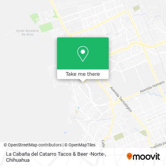 La Cabaña del Catarro Tacos & Beer -Norte- map