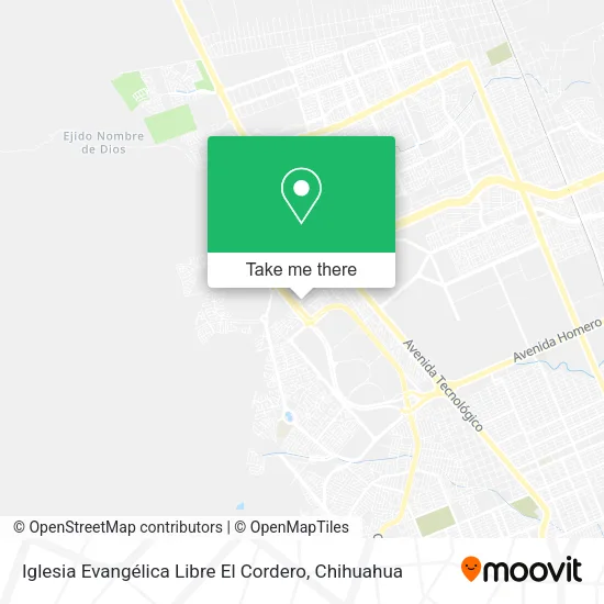 Mapa de Iglesia Evangélica Libre El Cordero