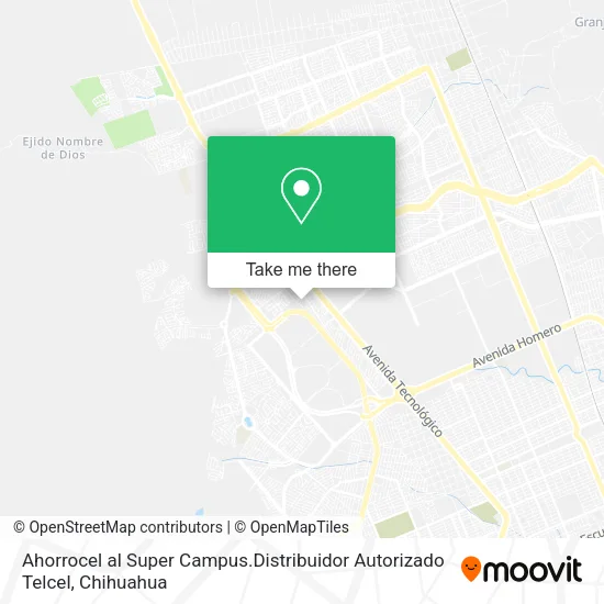 Mapa de Ahorrocel al Super Campus.Distribuidor Autorizado Telcel