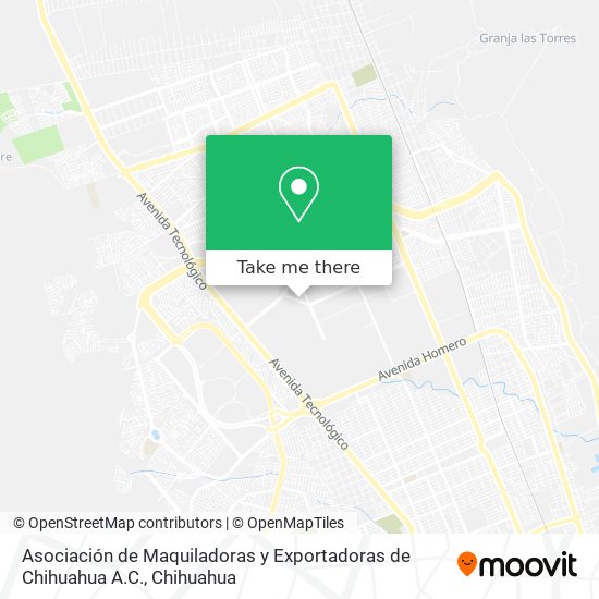 Asociación de Maquiladoras y Exportadoras de Chihuahua A.C. map