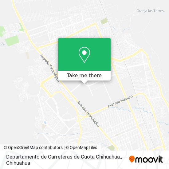 Departamento de Carreteras de Cuota Chihuahua. map