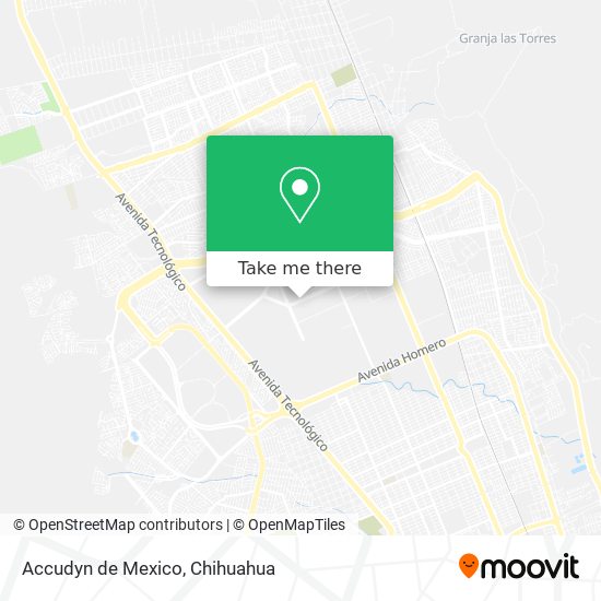 Accudyn de Mexico map