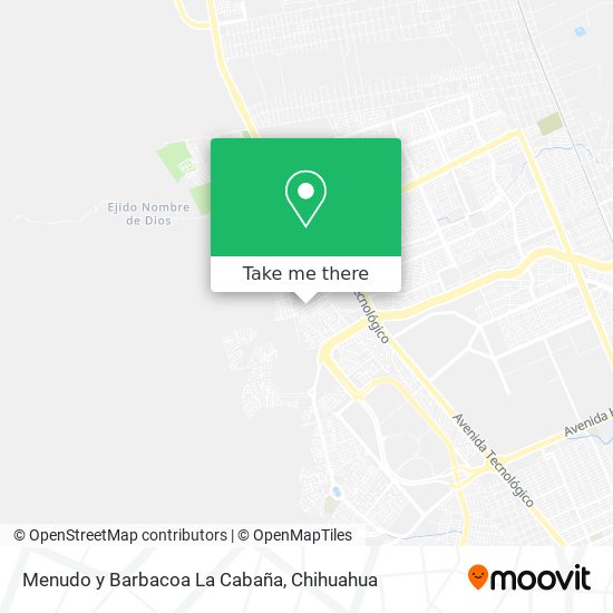 Mapa de Menudo y Barbacoa La Cabaña