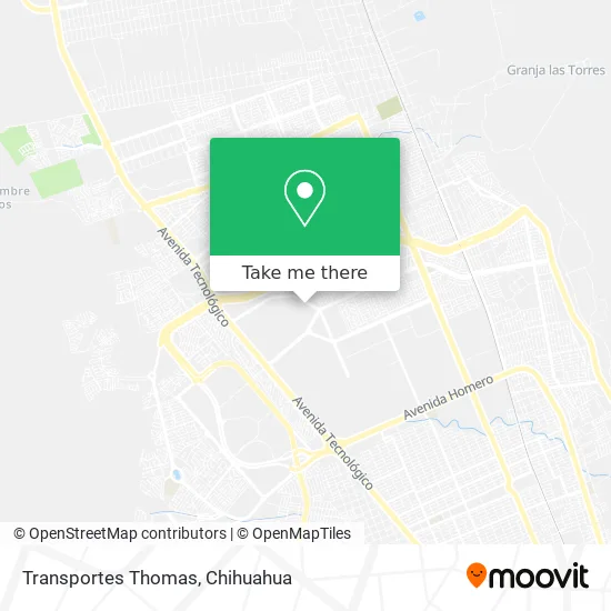 Transportes Thomas map