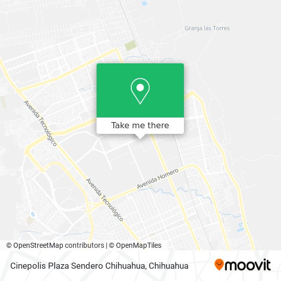 Cinepolis Plaza Sendero Chihuahua map
