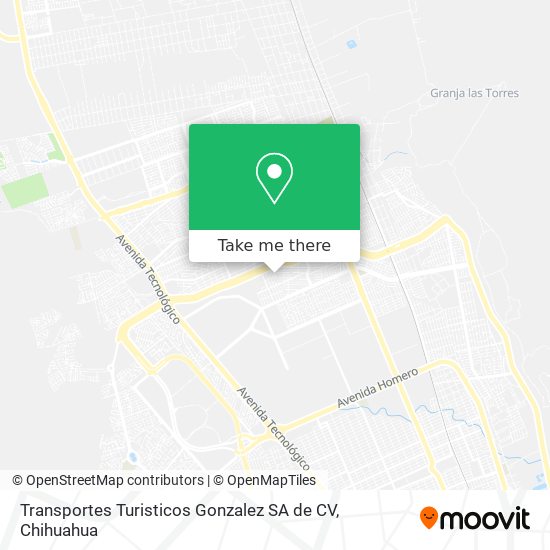 Mapa de Transportes Turisticos Gonzalez SA de CV