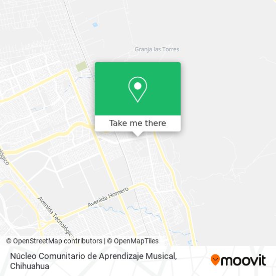 Mapa de Núcleo Comunitario de Aprendizaje Musical
