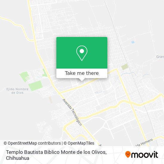 Mapa de Templo Bautista Biblico Monte de los Olivos