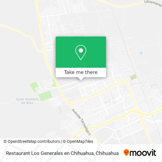 Restaurant Los Generales en Chihuahua map