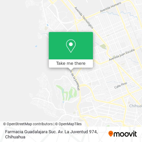 Farmacia Guadalajara Suc. Av. La Juventud 974 map