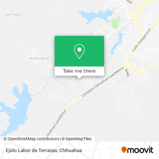 Ejido Labor de Terrazas map