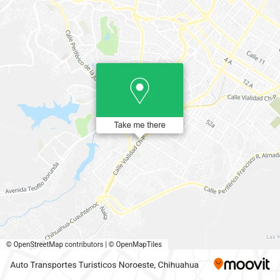 Mapa de Auto Transportes Turisticos Noroeste