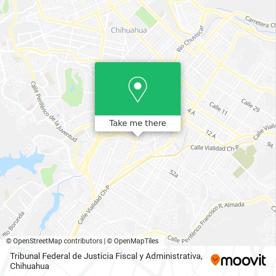 Mapa de Tribunal Federal de Justicia Fiscal y Administrativa