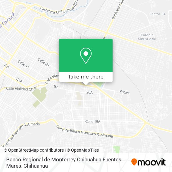 Banco Regional de Monterrey Chihuahua Fuentes Mares map