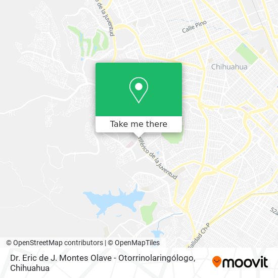 Mapa de Dr. Eric de J. Montes Olave - Otorrinolaringólogo