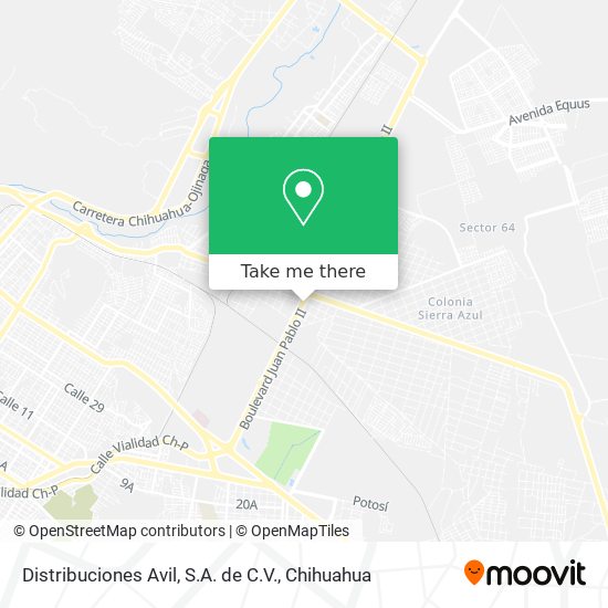 Mapa de Distribuciones Avil, S.A. de C.V.